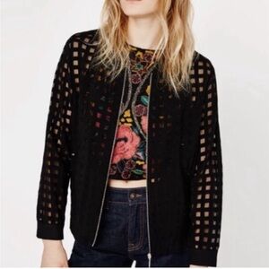Zara Sheer Bomber Jacket